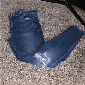 Joes distressed ankle length jeans